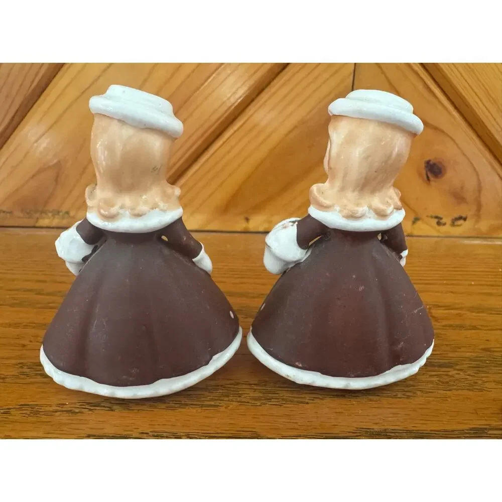 Vintage LEGO Japan Sunday Shopper Fancy Girl Figurine Salt Pepper Shakers - Picture 2 of 7